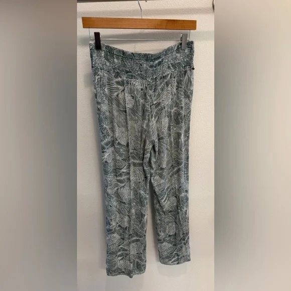 O'Neill - Flowy Green/White Palm Leaf-Print Pants - Picture 3 of 9